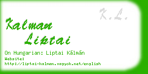 kalman liptai business card