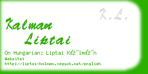 kalman liptai business card